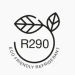 Icon for R290 refrigerant used in heat pump systems.
