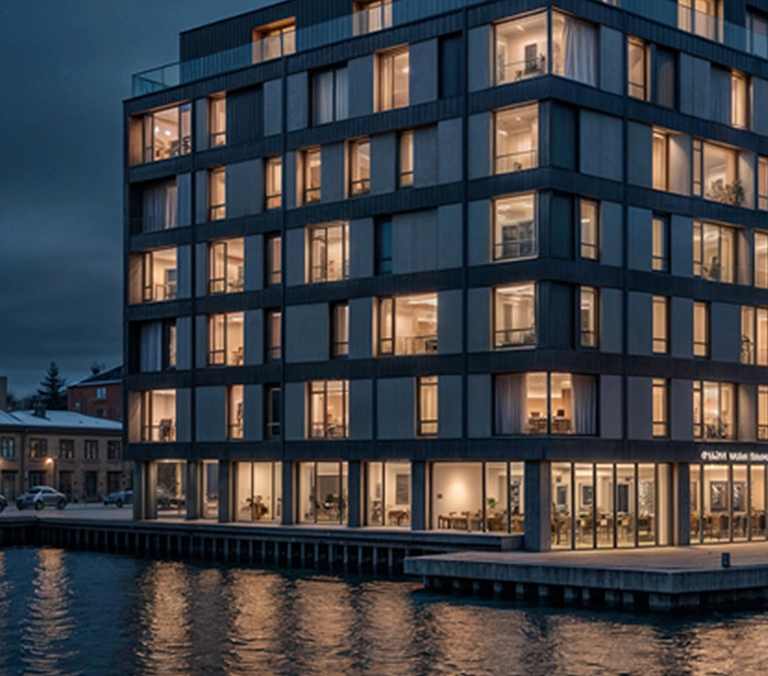Office building at night