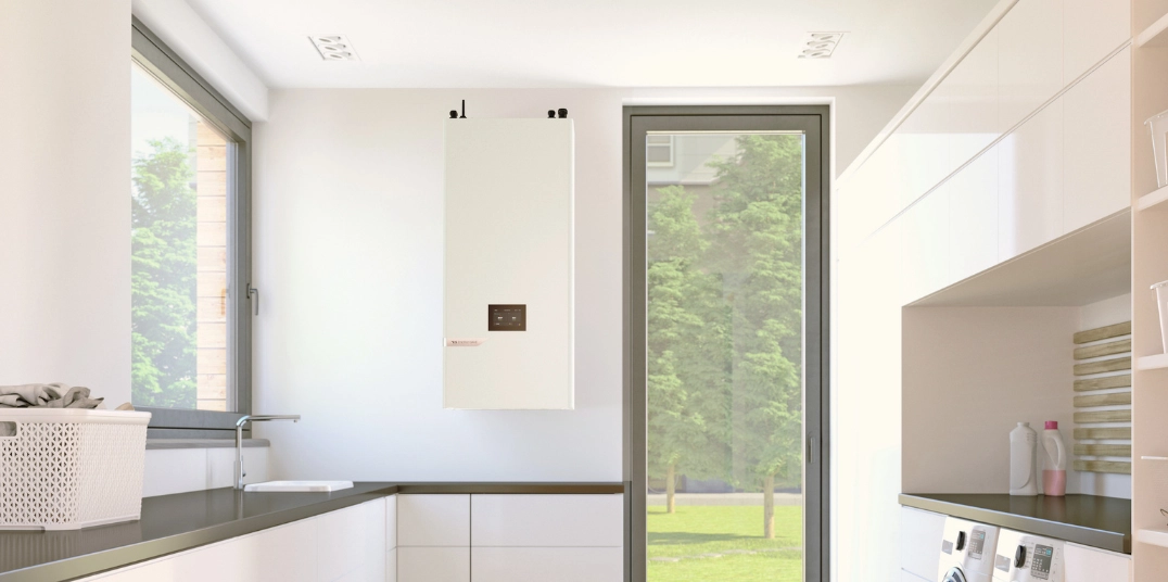 ES M 100L wall-mounted indoor unit for gas boiler replacement